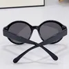 Luxury Marca Sunglasses Summer Vintage Men Women Black Oval Frame Super Quality des Lunettes De Soleil UV400 Vicultos de proteção 4326