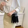 Luxury Round Bucket Shoulder Bag Women Designer Punk Style Chain Handbag and Purses Ladies Small Tassel Crossbody Bag Sac One Main 2205624