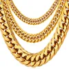 Chaînes U7 Colliers pour hommes Miami Cuban Link Chaîne en or Hip Hop Bijoux Long épais en acier inoxydable Big Chunky Collier Cadeau N4535569149