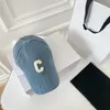 Голубые ковбойские бейсболки. Дизайнерская шляпа C. Бейсбольная кепка Casquette с вышивкой. nice9569752.