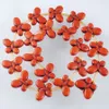 Fashion Turquoise Howlite Butterfly Beads 20mm Blue Plum Orange Loose Gemstone Strand Fit Jewelry Making BY934