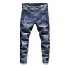 Jeans pour hommes designer automne nouvelle Medusa brodé bleu clair jeans mode slim fit petit pantalon droit pour hommes J00X