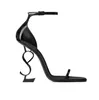 Designer Heel Opyum Stiletto High Heels Quality Letter Sandals Leather Wrap Heel Women Shoes Bankett Stylistklänning Ladies Sandal Summer Shoe