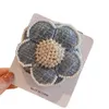 Korean Fabric Flower Brooches for Women Pearl Lapel Pins Elegant Corsage Scarf Buckle Badge Brooch Jewelry Accessories