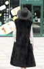 Gilet da donna in vera pelliccia di procione naturale genuino da donna Gilet lungo alla moda Personalizzato Qualsiasi tagliaDonna