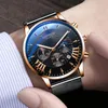 Horloges 2022 Ultra Dunne Minimalistische Blauwe Wijzerplaat Horloge Mannen Stalen Gaas Horloges Man Business Casual Lichtgevende Quartz Pols2314