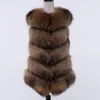 Pelliccia da donna Finta Finlandia Importata Pelle intera Cappotto di procione Gilet Zhongchang Donna Diamante Cappotto da donnaDonna da donnaDonna