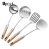 Longa alça de sopa colher escolar Turner parede pendurada em aço inoxidável spatula molhos colher utensílios de cozinha utensílios de cozinha de cozinha ferramenta 201116