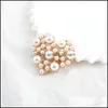 Spille Spille Gioielli Colorf Cristallo Cuore Lady Fascino Strass Perle Bottoni Pin Moda Matrimonio Fiore Fiocco Broo Dhwkn