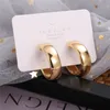 Trendy Simple Silver Color Hoop Earrings For Women Girl Gold Plated Circle Round Minimalist Earrings Party Fashion Jewelry