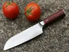 Top Quality Fixed Blade Kitchen Knife VG10 Damascus Steel Blade Rosewood Handle Outdoor Camping Knives Cutting Tools