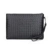 Luxury Designer Men s Clutch Bag Woven Leather Purse and Handbags for Men Large Capacity Business Envelope Ipad 220527