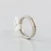 Rings Lux Design أعلى جودة باهظة القنوات الماس الكاملة مجموعة الحب حلقة الذهب الفضة روز الفولاذ المقاوم للصدأ حلقات الزوجين