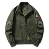 Jaquetas militares piloto masculinas Bordado de algodão Stand Stand Gollar Zipper Outwear Opevers dimenstizes Casual Exército Bomber Tactics Jackets Men 220804