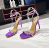 Vintage Design Olie Crystal Sandals Shoes Summer High Heel Women's Walking Party Wedding Sexig Lady Dress Luxury Gladiator Sandalias With Box EU35-42