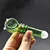 Wholesale mini newest colorful glass tobacco pipe protable thick heady oil burner hand smoking spoon pipes