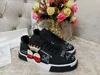 Fashion Best Top Quality real leather Handmade Multicolor Gradient Technical sneakers men women famous shoes Trainers size35-45 sfa
