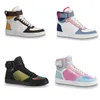 Мужчины Rivoli Sneaker Boot High Top Trainers Boot Rainbow Low-Top Обувь Открытый Повседневная Обувь 100% Натуральная Кожа Обувь Дышащаяся Обувь для тележки NO25