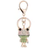 Porte-clés série grenouille strass or pièce porte-clés diamant porte-clés voiture animal porte-clés sac charme mode ringkeychains Forb22