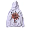 Hip Hop Men Hoodie Sweatshirt Hoodie Streetwear Autumn Winter Fleece Hip-hop Style of Chinese characters The samurai 201126