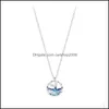 Colares pendentes pingentes j￳ias huitan moda delicada colar redondo para mulheres sereia oceano cauda r dht6b