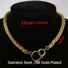 Colliers Punk Cubain Collier Femmes Collier Or Couleur En Acier Inoxydable Chunky Chaîne Épaisse Cercle Hip Hop Hommes Cou BijouxChokers Sidn22