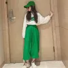 Giyim Setleri Kızlar Hip-Hop Performans Takım 2022 İlkbahar ve Sonbahar Baskılı Kazak Harem Pantolon İki Parçalı trendlothing Setsclothing