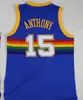 Top Quality #55 Dikembe Mutombo Jerseys Cheap #3 Allen Iverson Jersey #15 Carmelo Anthony Jersey Red Blue White Stitched jerseys