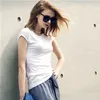 Custom P o Text Printed Women Female T shirts Slim O Neck Basic Simple Lady Tees Tops Solid T shirts DIY personalized tee 220621