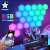 RGB Bluetooth LED Hexagon Light Внутренний настенный светильник APP Remote Control Night Light Компьютерная игровая комната Спальня Прикроватное украшение 220504