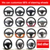 Steering Wheel Covers Customized Car Cover For 206 1998-2005 SW 2003-2005 Auto Genuine Leather WrapSteering CoversSteering