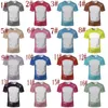 T-shirts d'extérieur vêtements de sport Sublimation coton blanchi transfert thermique chemise de blanchiment vierge T-shirts en Polyester pour adultes enfants