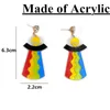 매달려 샹들리에 패션 우주선 UFO 외계인 아크릴 드롭 이어링 여성 성격 기하학적 파티 보석류 액세서리 조정