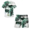 3D Chinese brush painting Men's T-shirt Shorts Beach Sets Summer Breathable Fashion Short Sleeve Male Casual Street Suit 220624