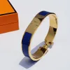 2022High quality designer design Bangle stainless steel gold buckle bracelet fashion jewelry men and women bracelets