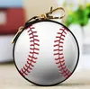 Baseball Fotbollsmynt Bag KeyChain Holder 3D Tryckt myntplånbok Ändra pengar Pocket Kids Party Favor Presentväska grossist F0627X01