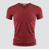 Męska koszulka T -Kolor V Kllar krótkie topy TEES MĘŻCZYZNIE MĘŻCZYZN Tshirt Czarne rajstopy Man Tshirts Fitness na męskie ubrania 220526