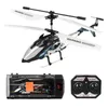 3 5CH Metal RC Helicopter with Lights Remote Controller 220713