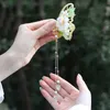 Kinesisk traditionell klassisk stil TASSEL Hårklämmor gaffel Dragonfly Fjäril
