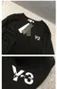 男性と女性カジュアルY3シグネチャー刺繍半袖TシャツブラックサムライプリントルーズクルーネックTEE8073949
