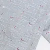 Męskie Standardowe dopasowanie Soft Stretch Plaid Print Koszulka z krótkim rękawem Koszulka Pojedyncza Pocket Pocket Summer Casual Cienkie Łatwe Koszule Pielęgnacyjne 220322