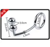 Metal Anal Sex Toys Plug with Two Balls; Hand-polished Butt Vagina Plug Devices SM4383848444