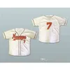 XFLSP Nicaragua 7 Blanc Baseball Jersey Movie Jersey Hommes Toutes les maillots de baseball cousus vintage rare couleur blanche