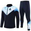 23 24 Marseilles Men Tracksuit Soccer Jacket Set Survetement 23 23 Om Maillot Foot Milik Payet Football Jackets Training Suit Jogging