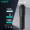 VGR hårtrimmer för män LCD-skärmaskin Rakbar Barberare Uppladdningsbar elektrisk rakapparat Styling Tool ClipperT220718 T220725