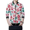 Mężczyzn Sipper Jacket 3D Wesołych Świąt Cartoon wydrukowane świąteczne ubrania na imprezę Casuall Tracksuit DIY Ogabersa hurtowa 220708