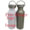 Personalizza l'acqua Sport personalizzati Bottiglia di metallo Stampa di Caratteristica Il tuo design Pubblicità Testo fai da te Nome utensili da cucina 220706