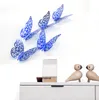 12 Pz/lotto 3D Hollow Farfalla Wall Sticker Decorazione Farfalle Decalcomanie FAI DA TE Casa Rimovibile Decorazione Murale Festa di Nozze Camera Dei Bambini Window Decor DH8765