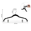 Laundry Bags Pack Of 12 Flocking Trouser Hangers With Bar And Clips Suit Hanger Thin Non-Slip Space Saving 360 Rotating Hook For Suits/Sh