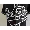 XFLSP GLAC202 MENS BAD Boy Movie Baseball Jersey #10 Biggie The Notorious B.I.G.Smalls Black White Baseball Film Button Jersey Double Stitched Lettering